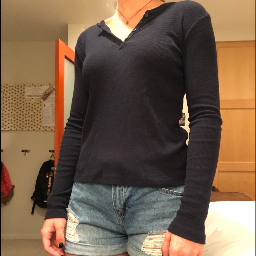 Brandy Melville Navy Blue long sleeve